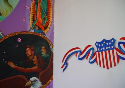Mural on the walls of Old Main