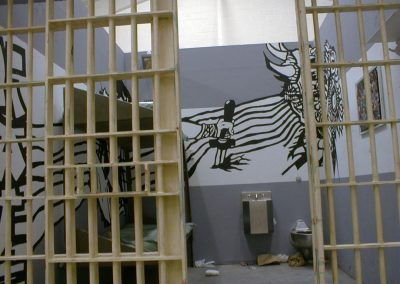 Interior of a prison cell at Old Main