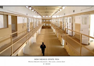 Minimum security cellblock, 2nd level looking east at Old Main