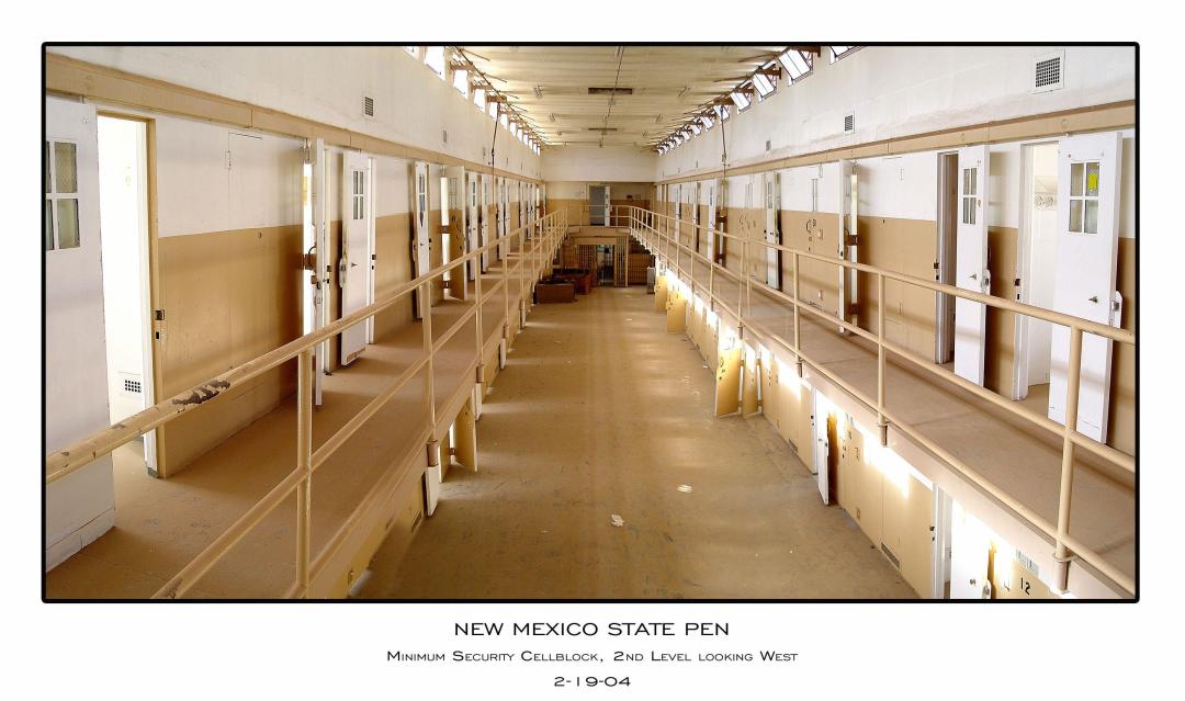 Minimum security cellblock, 2nd level looking west at Old Main