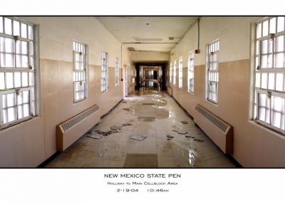 Hallway to main cellblock area at Old Main