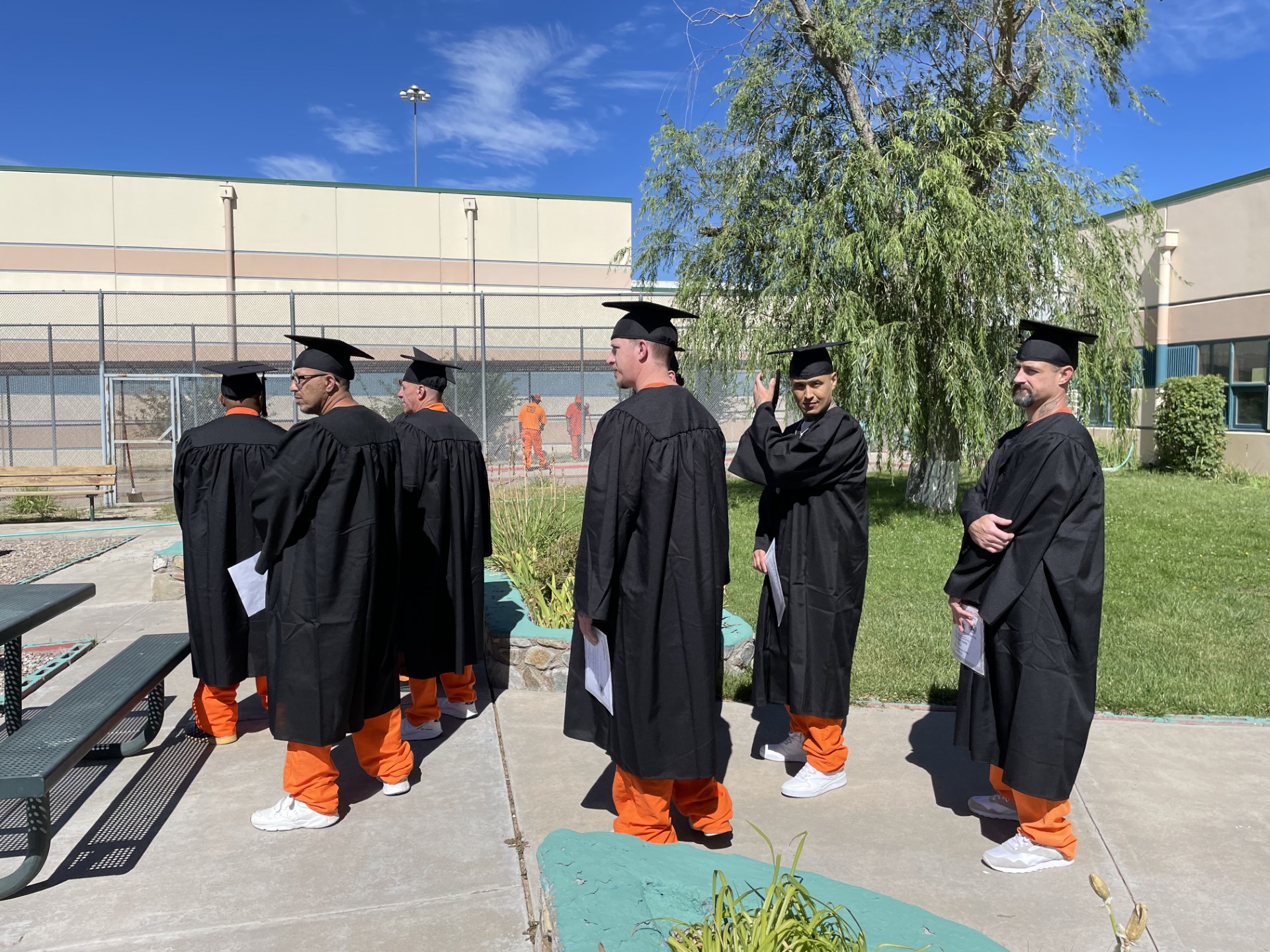 Inmate at graduation